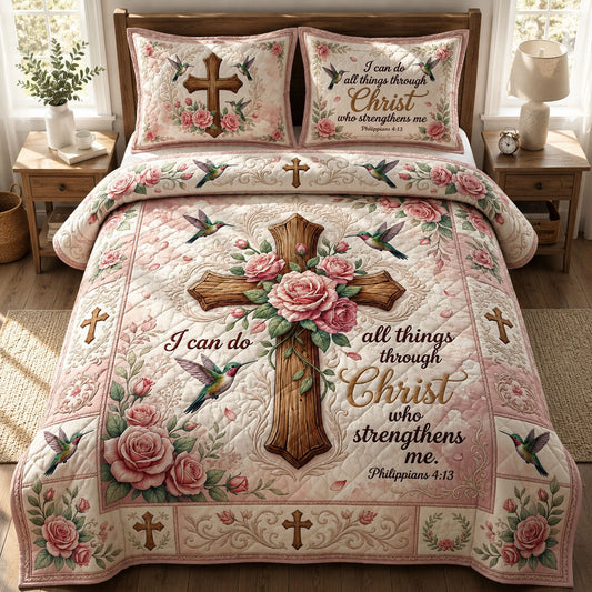 Christian Faith 3-Piece Quilted Bedding Set GFTOPND462