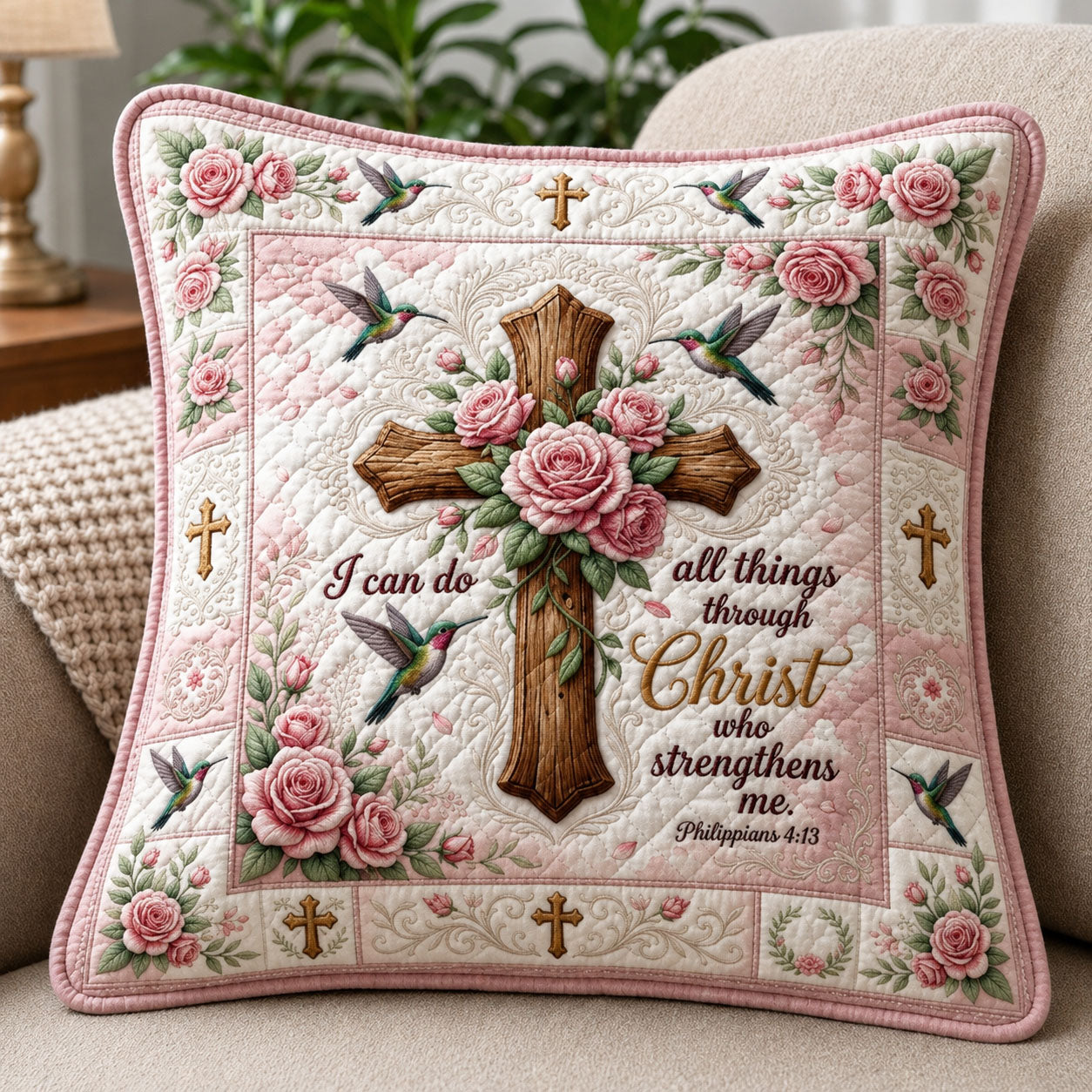 Christian Faith Quilted Pillow Case GFTOPND462 C2