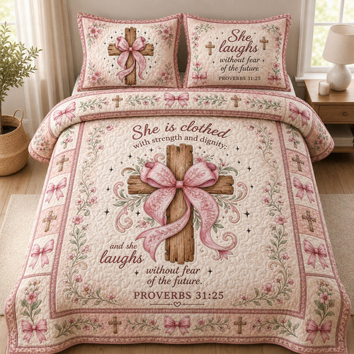 Christian Faith 3-Piece Quilted Bedding Set GFTOPND464