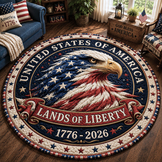 Land of Liberty Quilted Round Mat GFTOPND47