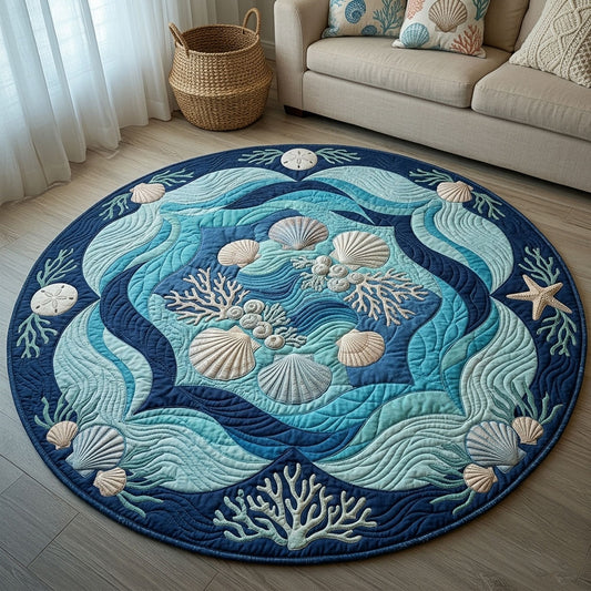 Ocean Quilted Round Mat GFTOPND48