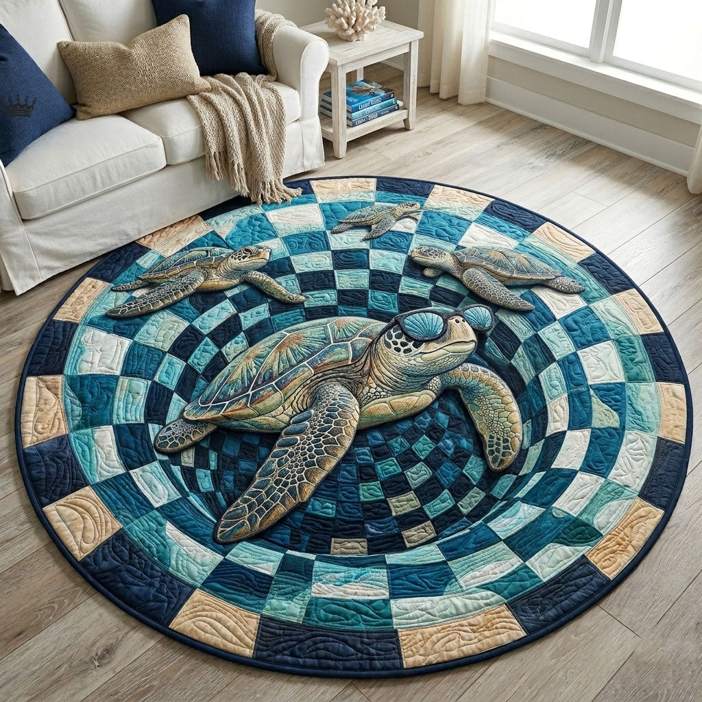 Sea Turtle Quilted Round Mat GFTOPND49
