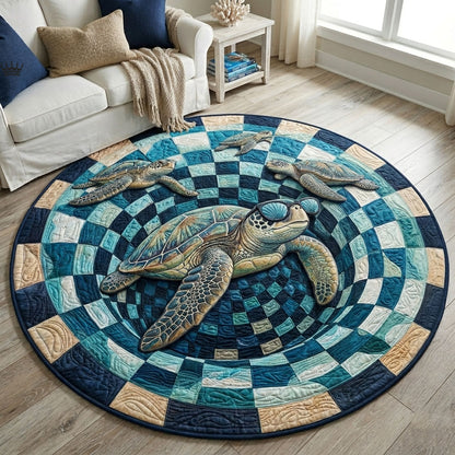 Sea Turtle Quilted Round Mat GFTOPND49