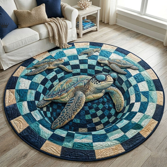 Sea Turtle Quilted Round Mat GFTOPND49