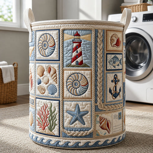 Ocean Creatures Quilted Laundry Basket GFTOPND516