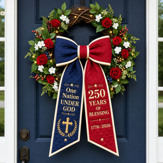 One Nation Under God Quilted Wreath Sash GFTOPND527
