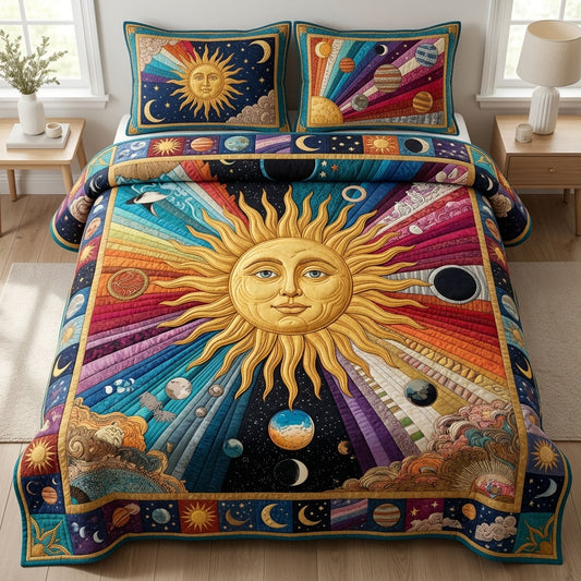 Sun Galaxy 3-Piece Quilted Bedding Set GFTOPND533