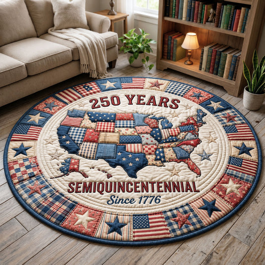 250 Years Semiquincentennial Quilted Round Mat GFTOPND55