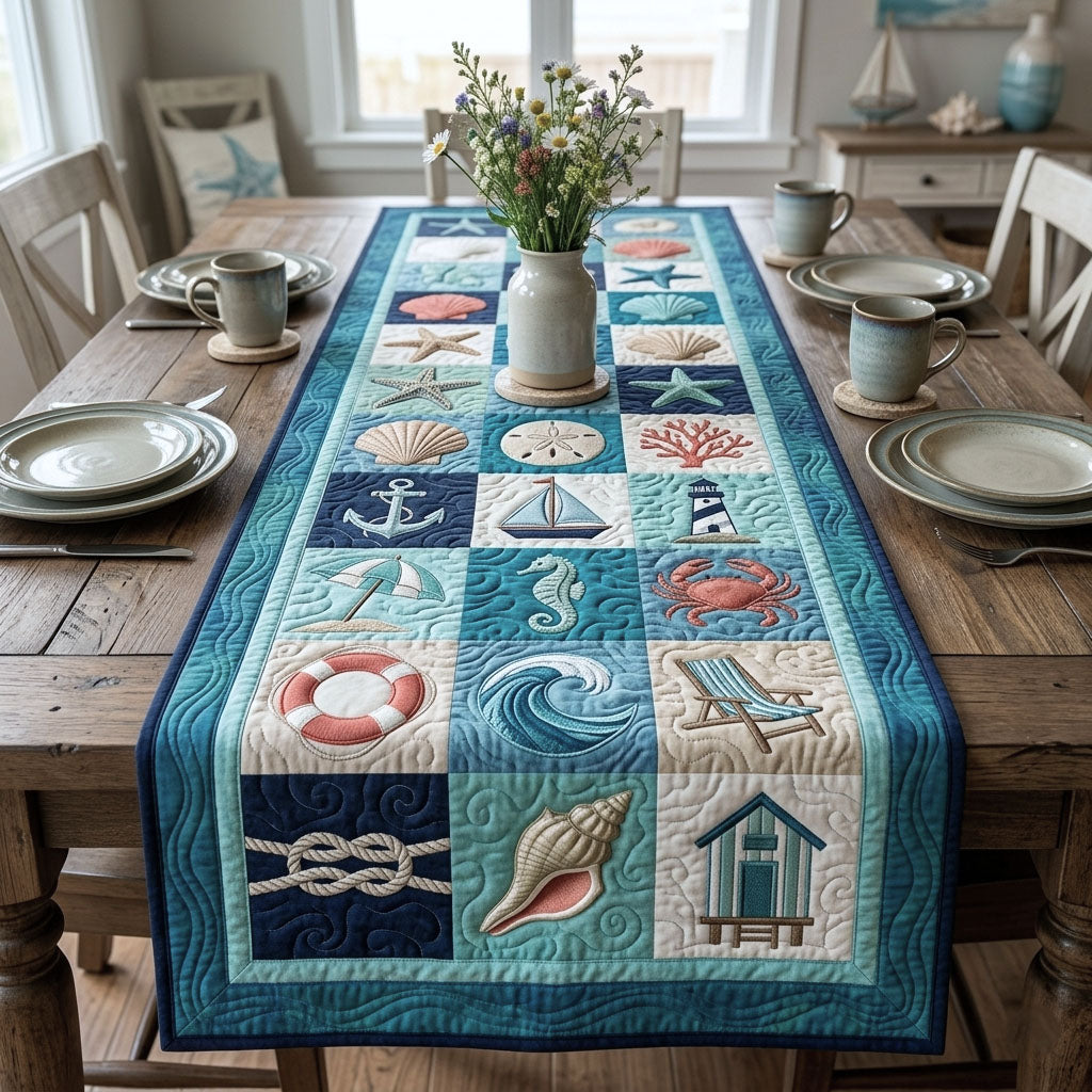 Summer Mini Coastal Quilted Table Runner GFTOPND57