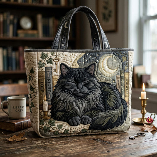 Black Cat Magic Quilted Tote Bag GFTOPND601