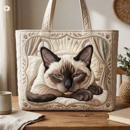 Siamese Cat Quilted Tote Bag GFTOPND610