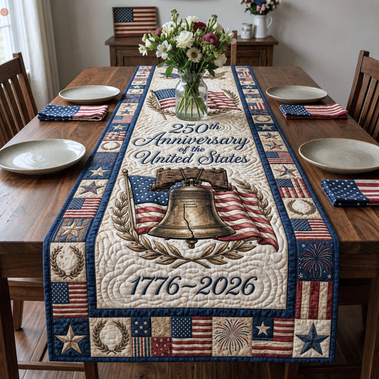USA 250th Anniversary Quilted Table Runner GFTOPND63