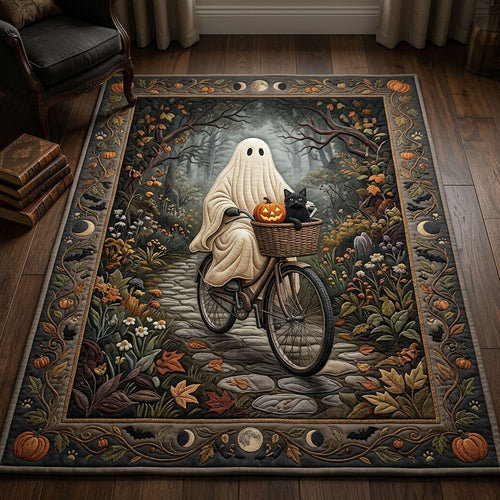 Halloween Ghost And Black Cat Area Rug GFTOPND641