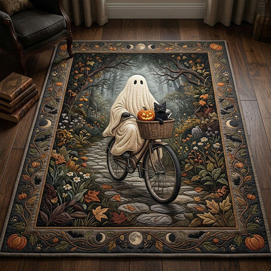 Halloween Ghost And Black Cat Area Rug GFTOPND641