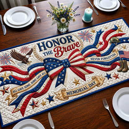 Honor The Brave Quilted Table Runner GFTOPND65