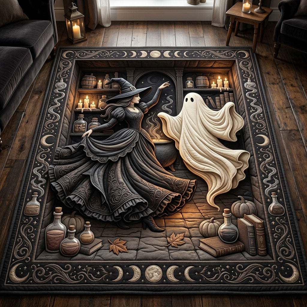 Ghost and Witch Dancing Area Rug GFTOPND652