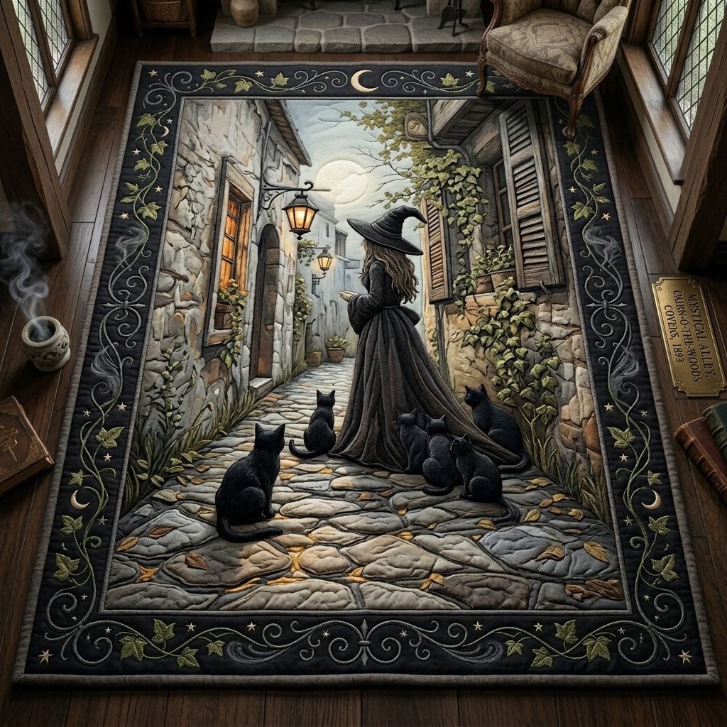 Witch With Her Cats Area Rug GFTOPND653