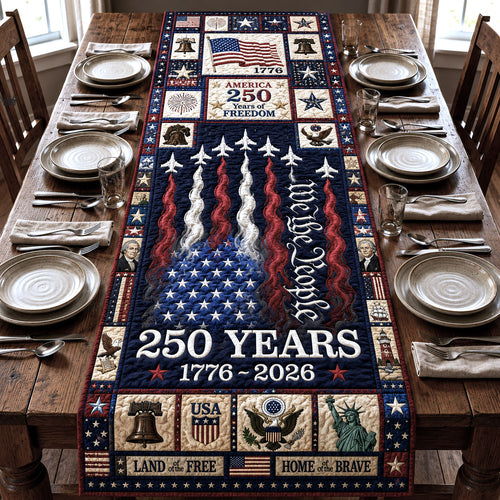 250 Years Patriotic Jets Quilted Table Runner GFTOPND68