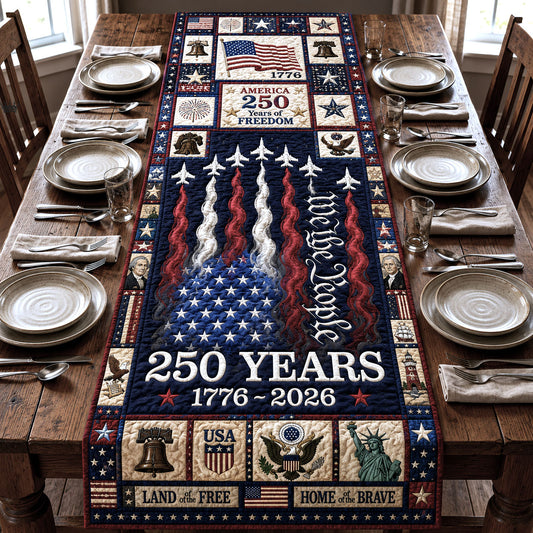250 Years Patriotic Jets Quilted Table Runner GFTOPND68