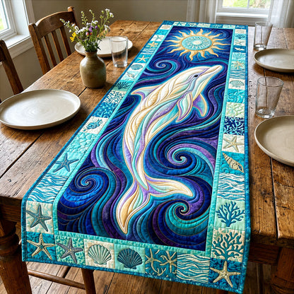 Dolphin Ocean Quilted Table Runner GFTOPND75