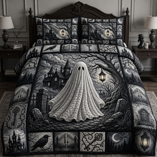 Creepy Ghost 3-Piece Quilted Bedding Set GFTOPND751