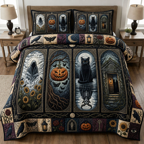Spooky Season 3-Piece Quilted Bedding Set GFTOPND758