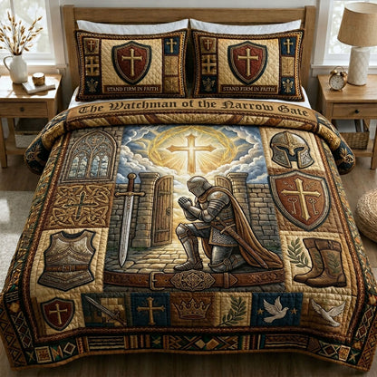 Watchman Of Narow Gate 3-Piece Quilted Bedding Set GFTOPND767