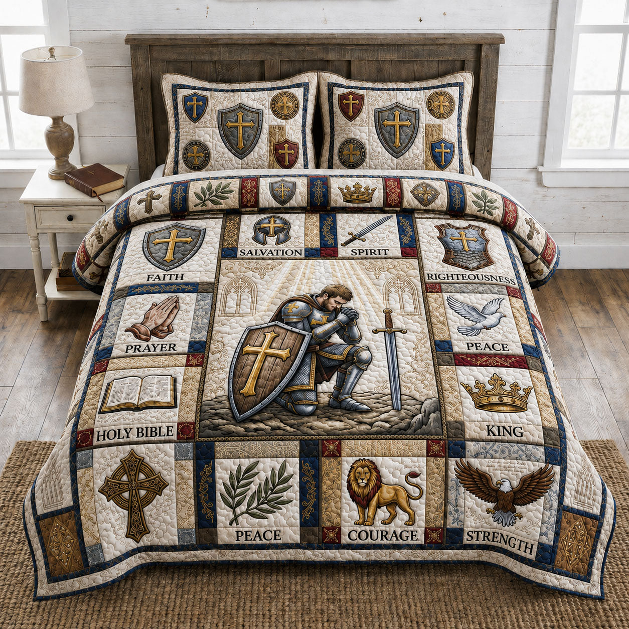 Man Of Faith 3-Piece Quilted Bedding Set GFTOPND769