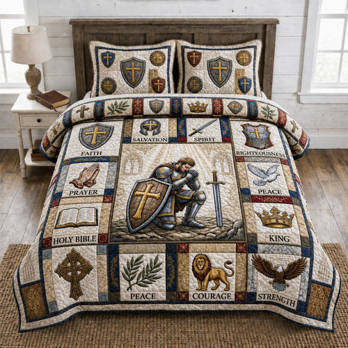 Man Of Faith 3-Piece Quilted Bedding Set GFTOPND769