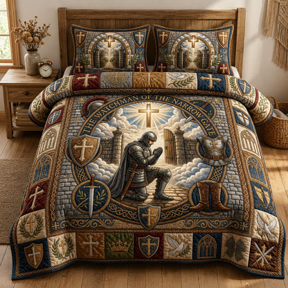 Watchman Of Narow Gate 3-Piece Quilted Bedding Set GFTOPND773
