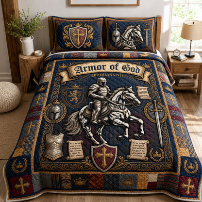 Armor Of God 3-Piece Quilted Bedding Set GFTOPND775