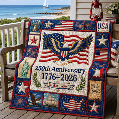 Land Of The Free Quilted Blanket GFTOPND78