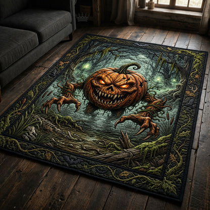 Swamp Creepy Pumpkin Area Rug GFTOPND785