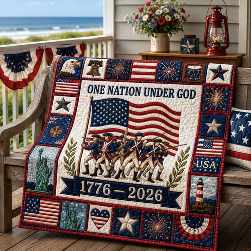 One Nation Under God Quilted Blanket GFTOPND79