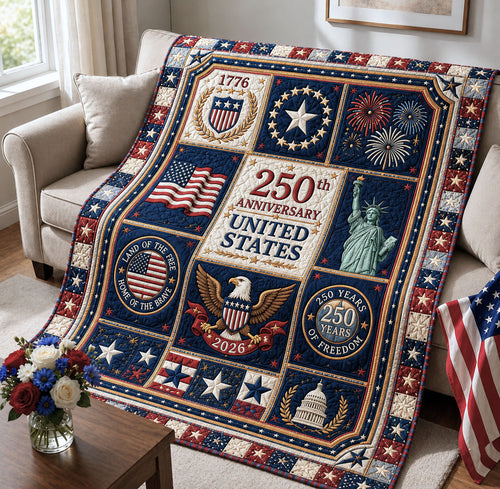 250th Anniversary Of United States Quilted Blanket GFTOPND80