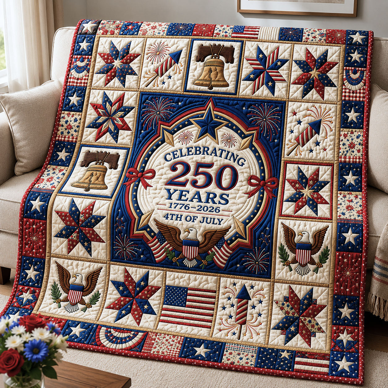 Celebrating 250 Years Quilted Blanket GFTOPND81