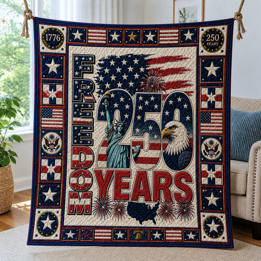 250 Years Freedom Quilted Blanket GFTOPND82