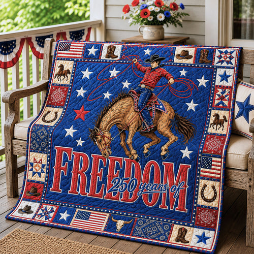 Cowboy 250th Anniversary Quilted Blanket GFTOPND84