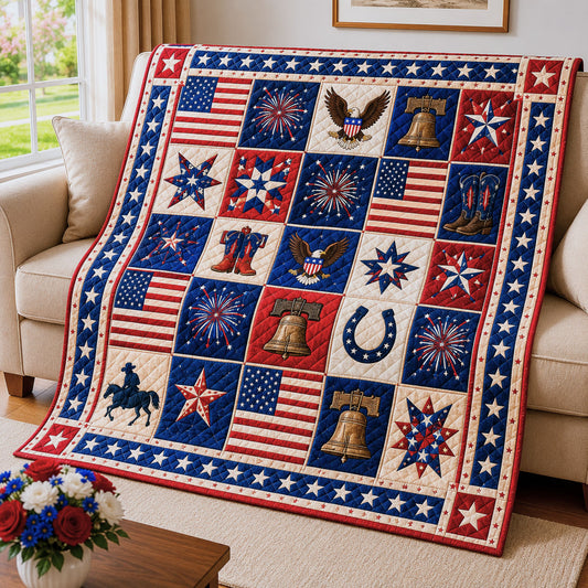 Cowboy America 250 Quilted Blanket GFTOPND85