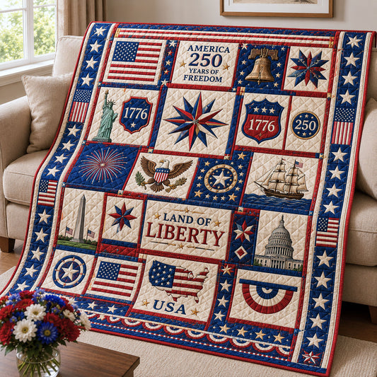 Land Of Liberty Quilted Blanket GFTOPND86