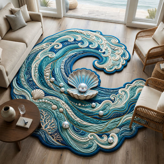 Ocean Wave Crown Custom Shape Area Rug GFTOPND868