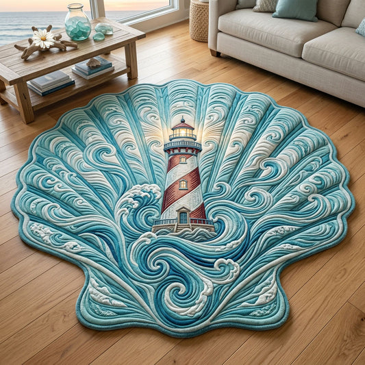 Lighthouse Shell Custom Shape Area Rug GFTOPND875
