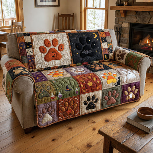 Halloween Paw Quilted Sofa Cover GFTOPND879