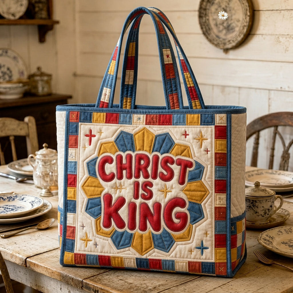 Christ Is King Quilted Tote Bag GFTOPND895
