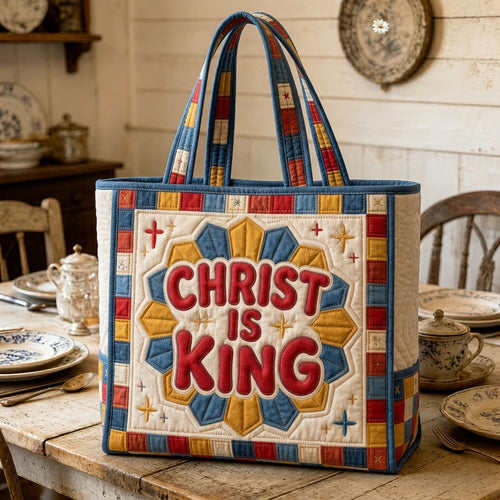 Christ Is King Quilted Tote Bag GFTOPND895