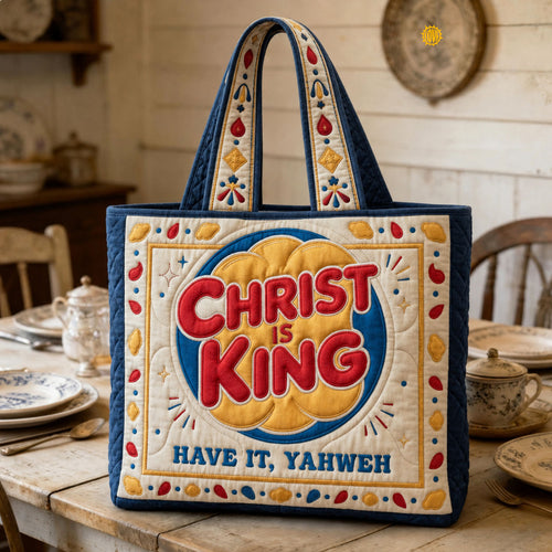 Christ Is King Quilted Tote Bag GFTOPND896