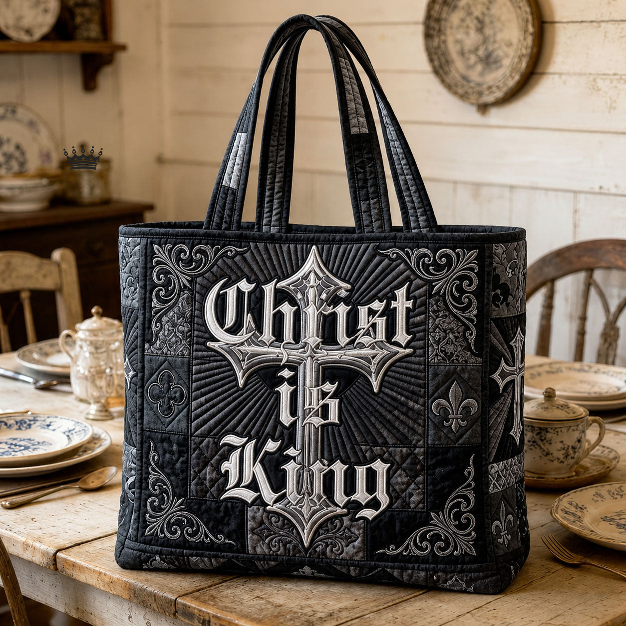 Christ Is King Quilted Tote Bag GFTOPND898