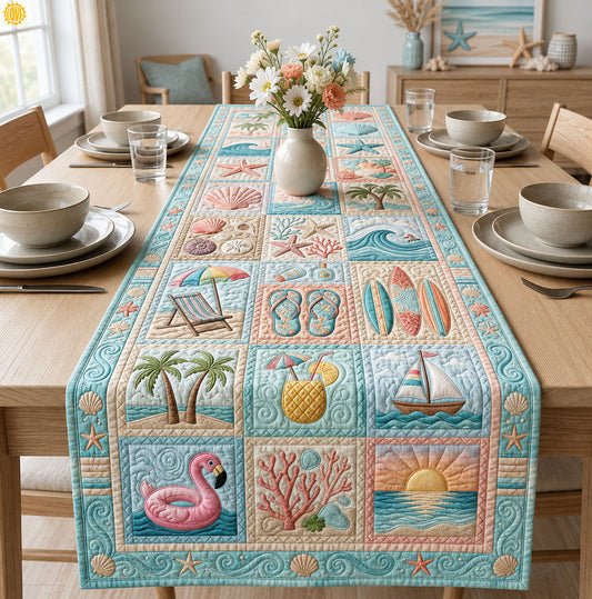 Beach Summer Vacation Quilted Table Runner GFTOPND90