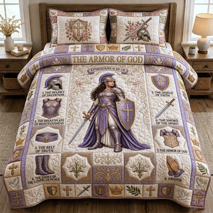 The Daughter Of Divine 3-Piece Quilted Bedding Set GFTOPND904