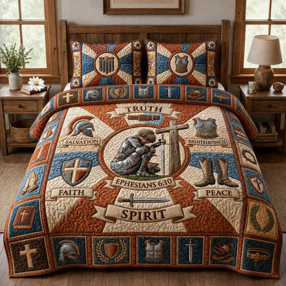 Armor Of God 3-Piece Quilted Bedding Set GFTOPND923